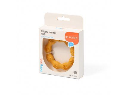 3862 babyono silikonove hryzatko ring zlte