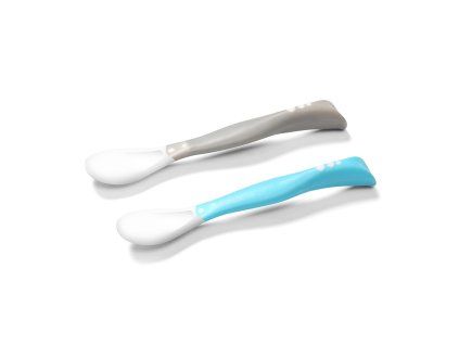 1371 1 babyono plastove lyzicky pre babatka modra a siva